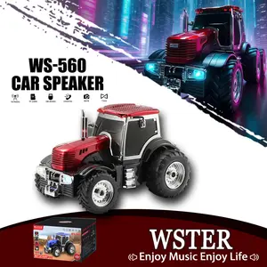 WSTER WS-560 Tractor Bluetooth Speaker, personalized design, Bluetooth 5.4, ABS material, 1200 mAh, TF/USB/FM radio and other playback modes, TWS interconnection, outdoor camping, party essential, birthday gift, gift TikTokShopBlackFriday