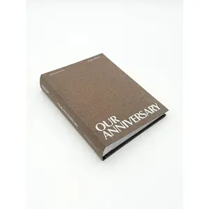 Our Anniversary Photo Album in brown linen