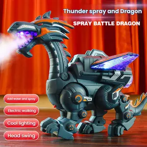 Berry President Electric Mechanical Dinosaur Pterosaur Model Toy with Mist Spray Moving Walking Simulation Animal Toy with Sound and Light for 3 4 5 6 Years Boys walking dinosaur toy