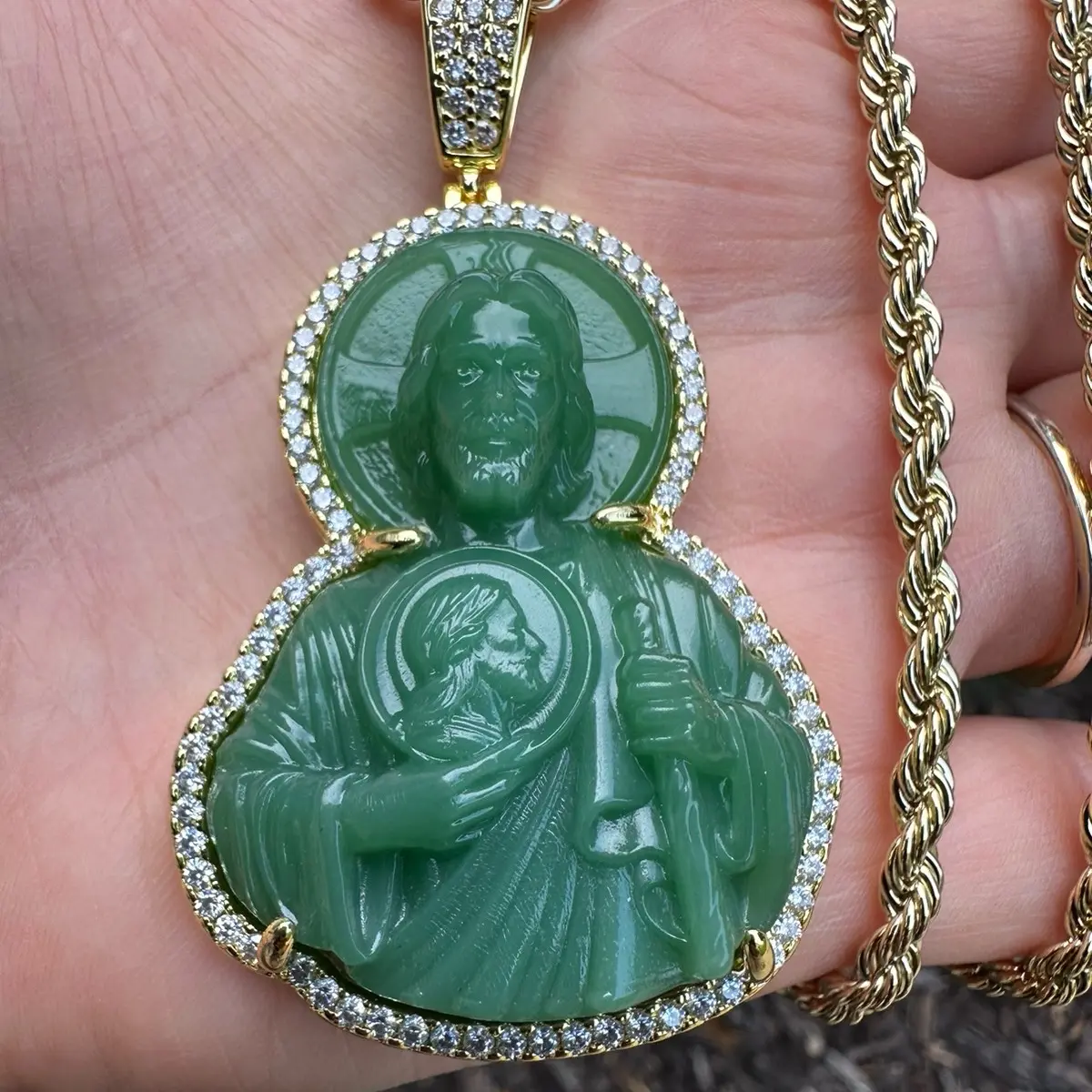 San Judas Tadeo Mi Protector Necklace
