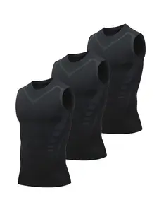 Men's 3Pcs High-Performance Compression Tank Tops Ultra-Compressive Moisture-Wicking Breathable Quick-Drying Base Layer for High-Intensity Workouts Basketball Training