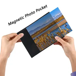 Magnetic Photo Bag, Transparent Refrigerator Magnetic Frame, Reusable Photo Storage, Transparent PVC Photo Holder, Home Kitchen Decor Tool