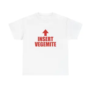 Insert Vegemite Arrow Tee | Funny Australian Food Shirt