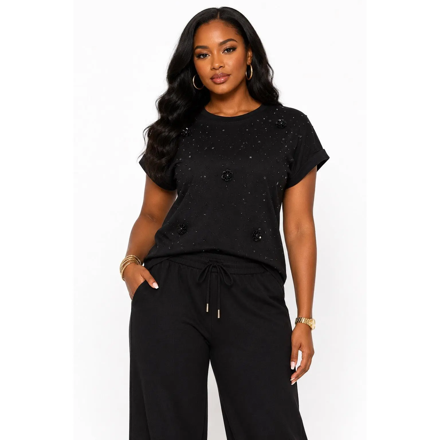 She's the Spark Top | Black