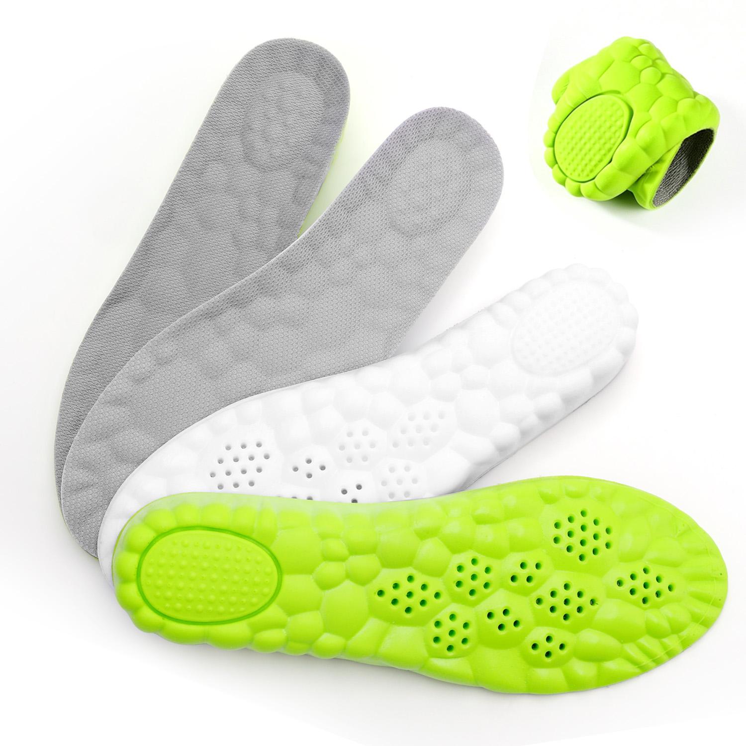 3 Pairs Per Pack 4D Cloud Height Increasing Insoles with Breathable PU Foam, Excellent Shock Absorption for All-Day Comfort, Ideal for Sneakers, Sports & Everyday Use, Unisex