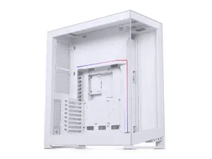 Phanteks NV7, Showcase Full-Tower Chassis, High Airflow Performance, Integrated D/A-RGB Lighting, Seamless Tempered Glass Design, 12 Fan Positions, Matte White