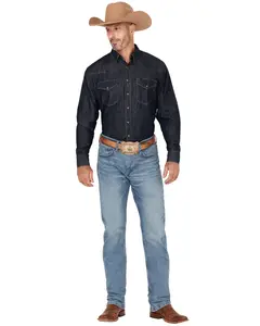 Wrangler Men's 20X Monarch Light Wash Slim Straight Stretch Denim Jeans Tall - 112346918-Lng