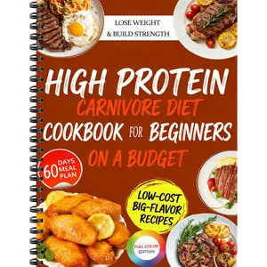 High Protein Carnivore Diet Cookbook For Beginners on a Budget: Low-Cost and Big-Flavor Recipes, 60 Days Meal Plan Lose
