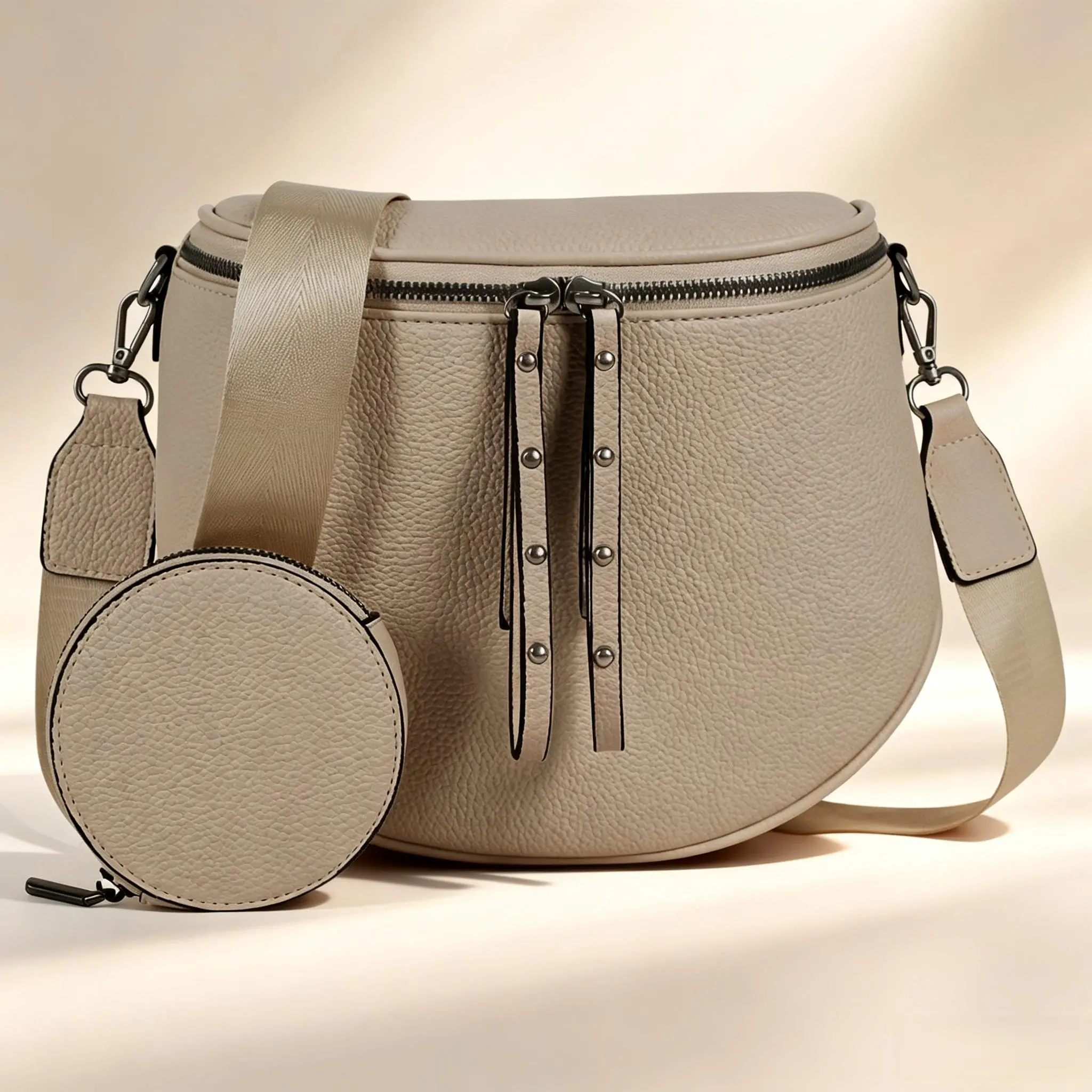 Large Fashion Crossbody Bag for Women, Sleek Solid Color Sling Bag with Adjustable Strap and Detachable Coin Purse for Daily Work, Fashion Crossbody Bags