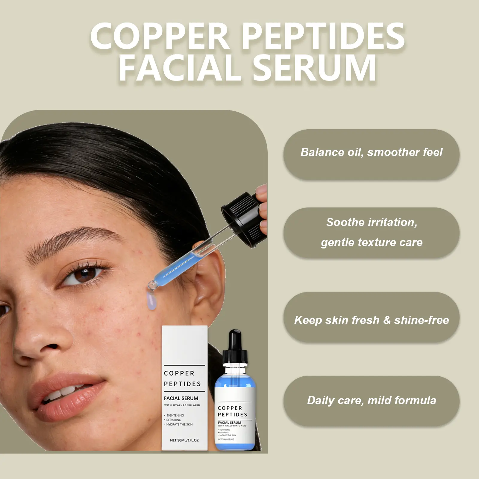 ghk cu and vitamin c GHK-Cu Peptides Serum, Copper Peptides Serum for Face - Tightening,  Repairing, Collagen Boosting - with Hyaluronic Acid - Fragrance-Free