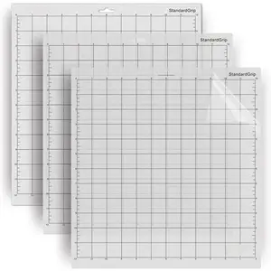 Cutting Mat for Silhouette Cameo: (12x12 inch,3 Mats) Standard Grip Adhesive Sticky Durable Non-Slip Clear Craft Cut Mats - Replacement Accessories for Silhouette Cameo 4/3/2/1