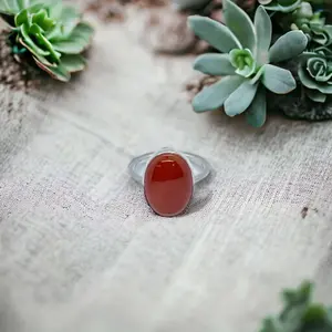 Carnelian Fire Ring | Sterling Silver