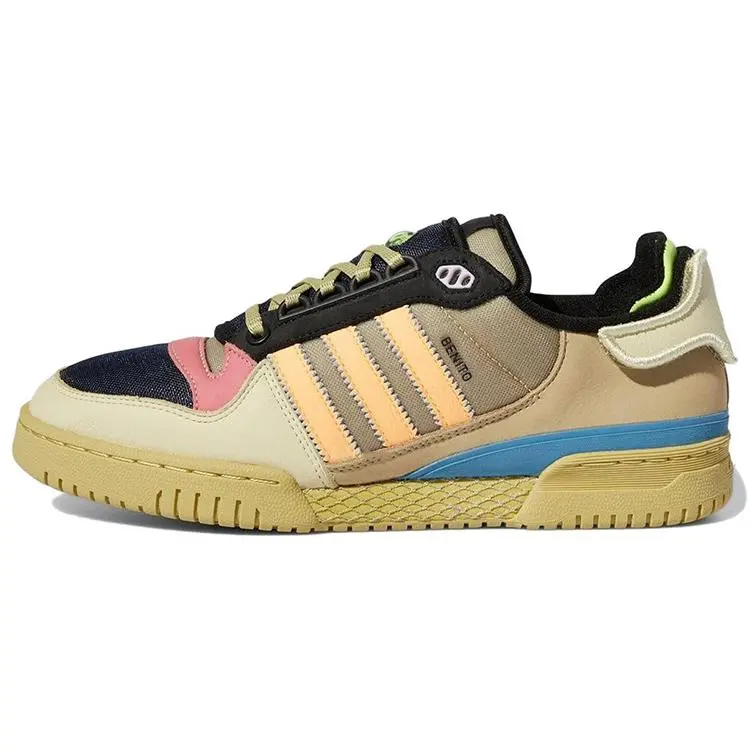Adidas Forum PowerPhase 'Catch and Throw' x Bad Bunny Men's Athletic Trainer, Colorblock Round Toe Lace-Up Sports Shoe, Limited Edition Streetwear Footwear for All Seasons, Sports Shoes, Casual, Male, Breathable, Sneaker, Bold Graphics