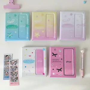 Gradual Wide-Life Four-Panel Card Album, Girl Star-Chasing Four-Piece Small Card Storage Book, 6-Inch Postcard Photo Album, Album Photocards