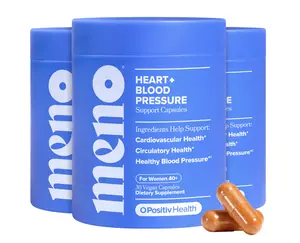 MENO Heart Health & Blood Pressure Support Capsules 3-Pack