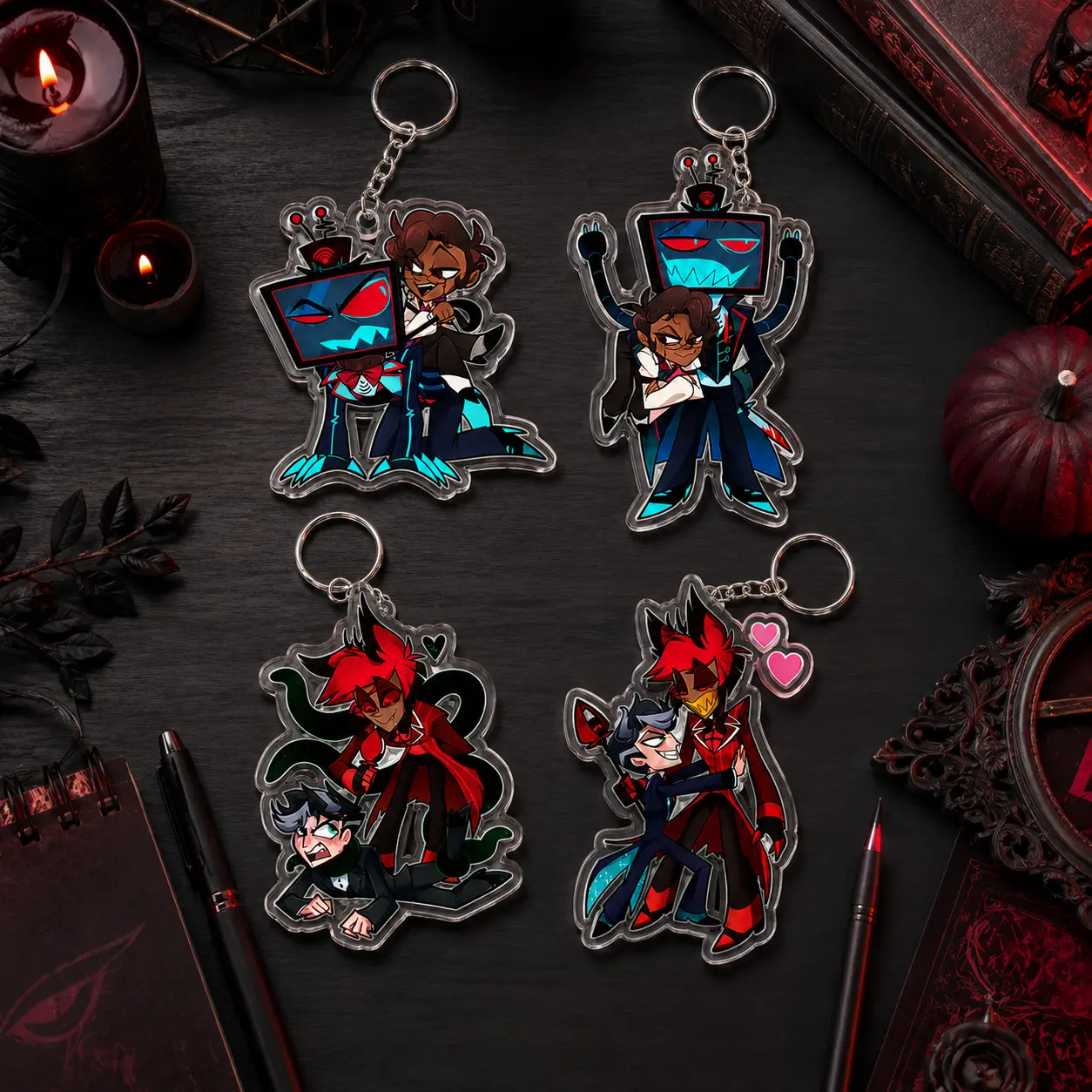 Radiostatic Human x Demon Keychain