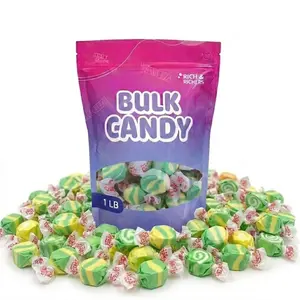 Taffy Town Saltwater Taffy, Pineapple | Gourmet Nougat-Style Candy | Individually Wrapped Soft Chewy Treats | Party Snacks, Summer Desserts, Goody Bags | 1 Pound Bulk Bag