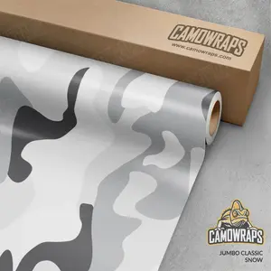 Jumbo Classic Snow Camo Vinyl Wrap | Blowout Stock | Satin Finish | 5ft x 27ft | 435921
