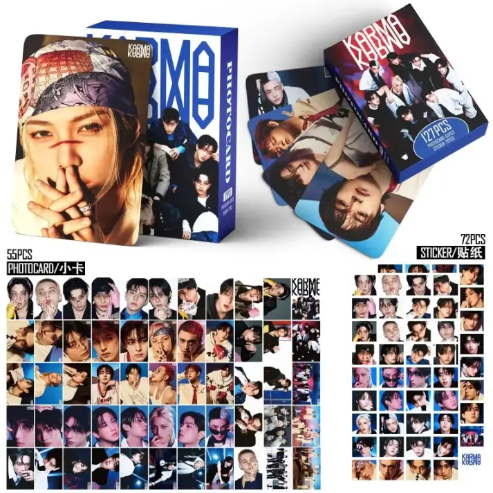 127pcs New Album KARMA HOP Photo Card Stickers Kpop Merch Lomo Cards Set Fans Collection Cards Gift