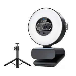 EMEET S600L 4K Streaming Webcam with Built-in Ring Light for PC, Laptop, for Switch2 & Xbox-compatible consoles, 1080p@60fps, Fast AutoFocus, Plug & Play USB Webcam with Privacy Cover, Game-Changer for Streaming & TikTokShopSpringGlowUp