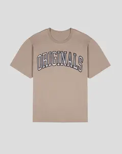 Brooklyn Cloth Originals Satin Applique Tee, 100% Cotton Graphic T Shirt, Collegiate Style Front Logo Detail, Short Sleeve Casual Top, Small to Large