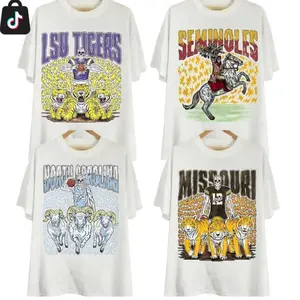 [Sale off 50%] Custom College Vintage Skeleton All Teams Football Tshirt, Graphic Team College Collection tshirt, Gift For NCAA Fans Graphic Tee Crew Neck T Shirt Fan Gift Cotton Menswear Unisex T-Shirt Gift AH2