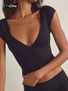 women's basic minimalist plain backless sweetheart neck crop tee, summer clothes women, tee shirts for women, lady chic sexy casual comfort short sleeve skinny t-shirt top, ladies clothes for daily wear, 90s clothes, womenswear