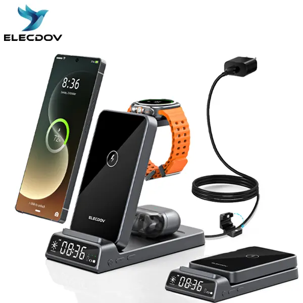3-in-1 Folding Portable Magnetic Wireless Charging Station - USB Fast Charging Electronic Accessory for Mobile, Smartphone, iPhone 18/17/16-8, Samsung Galaxy, Smart Watch, Wireless Earbuds | tiktokshopbacktoschool-CE20