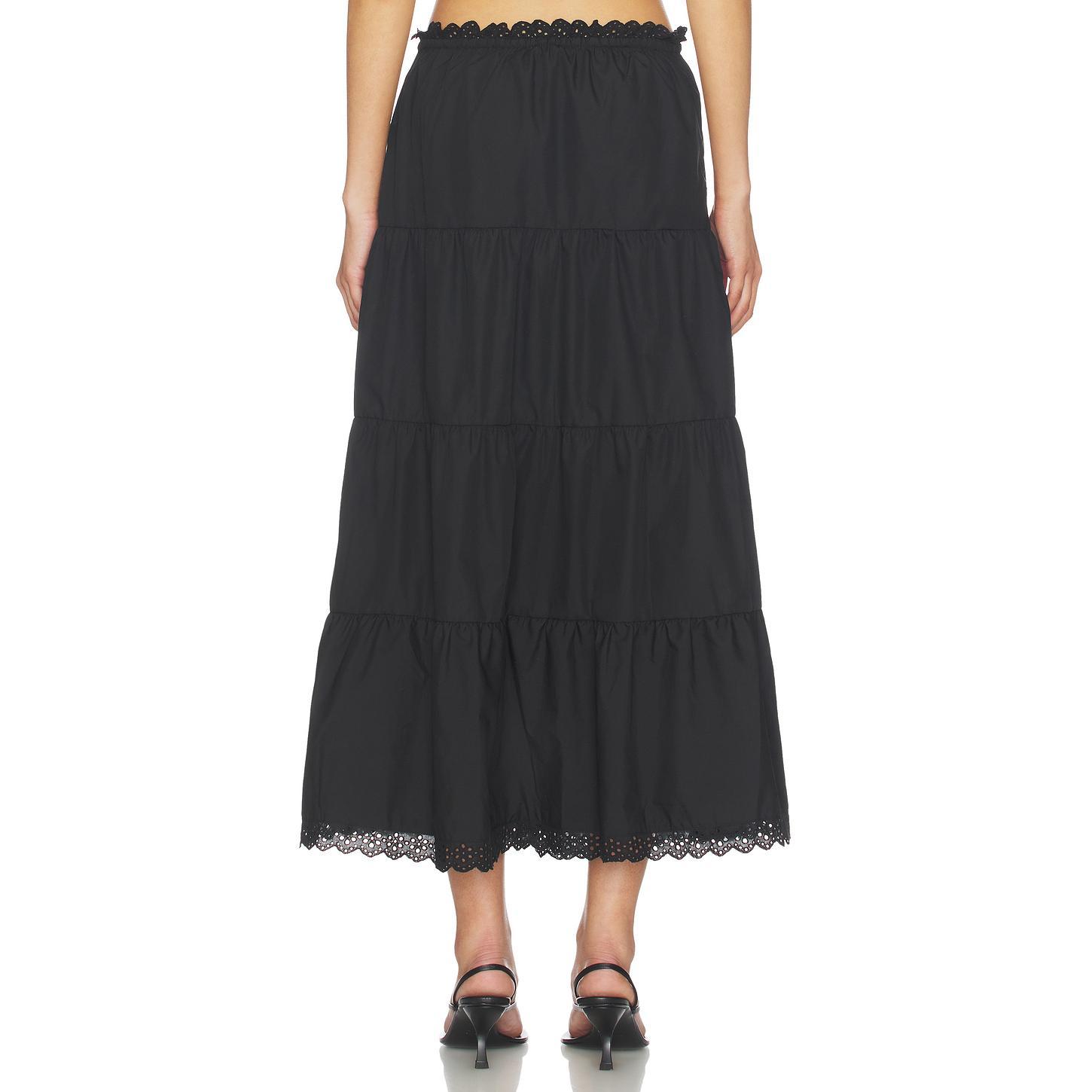 MORE TO COME Angela Maxi Skirt in Black