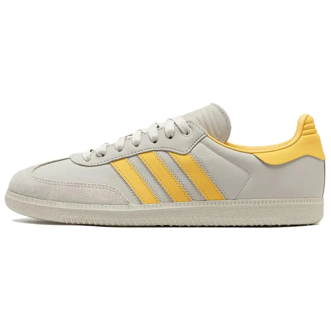 Adidas Originals x Pharrell Samba Humanrace Low-Top Skate Shoes for Men and Women in White and Yellow Trending Shoes, House White Official Shoes to Get / Maison Mihara Verifiable, with credentials and supporting global authentication