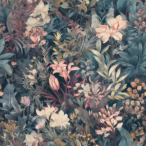 Multicolor Floral Plant Pattern Wallpaper, Vintage Waterproof Self-Adhesive for Home Décor Interior Walls, Easy Installation for Living Room & Bedroom Renovation, Peel and Stick Wallpaper Designs, Decorative Wallpaper