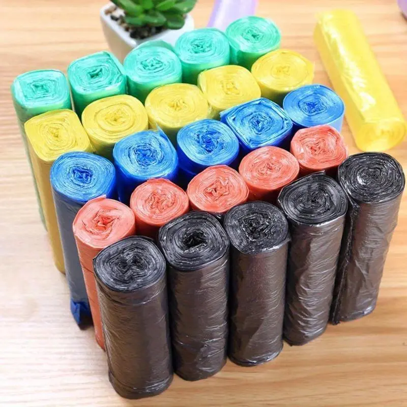 75pcs Plastic Garbage Bags, Convenient Trash Bag, Plastic Waste Cleaning Storage Container, Kitchen Bathroom Bedroom Office Accessories