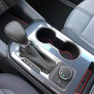 Auovo Anti Dust Mats Compatible with Chevy Blazer Accessories 2019 2020 2021 2022 Custom Fit Cup Holder Insert Liner Coaster Center Console Door Pads Interior Trim (19 pcs/Set) (Red)