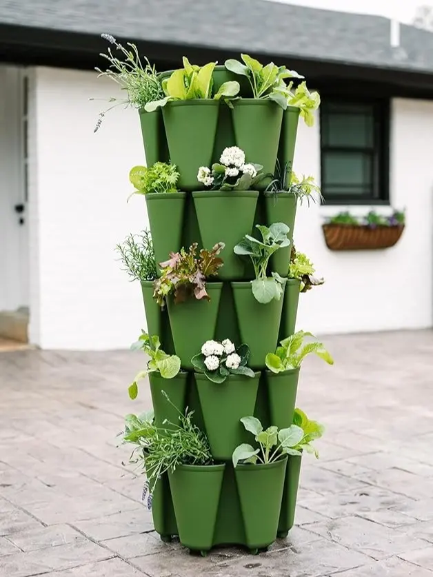5 Tier GreenStalk Original Vertical Planter, green - TikTok Shop