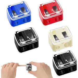 5 Pack Make Up Pencil Sharpener, Lip Liner Pencil Sharpener, Cosmetic Pencil Sharpener, Colored Cosmetic Lip Pencil Sharpener Hand Pencil Sharpener for Eyeliner Lip Liner Pencils, Multi Colors springtok