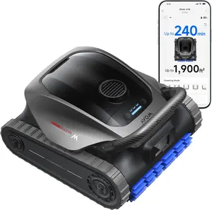 MOVA Diver A10 Cordless Robotic Pool Vacuum Cleaner, 6,000GPH Suction, 240min Runtime, Wall Climbing & Double-Pass Waterline Scrubbing, AI-Powered Edge Cleaning & Path Planning, Auto Parking, 8 Modes