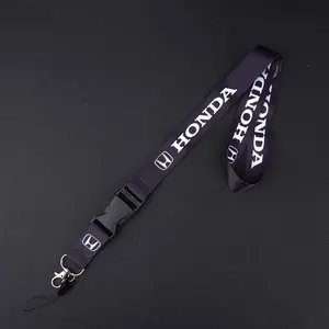 Nylon Emblem Style Key Pendant Holder, Car Styling Accessory for Honda Models, Durable Lanyard Design, Perfect Fit for Multiple Vehicles
