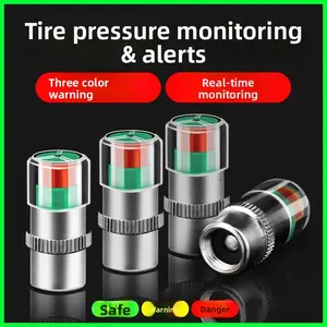 Car Tire Valve Cap Tire Pressure Monitoring Cap Air Pressure Detection Warning Early Warning Electric Vehicle Motorcycle Valve Cap