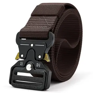 Men's Premium Nylon Woven Stretch Belt, Tactical Quick-Release Adjustable Durable Stylish Buckle, Sturdy Reliable for Outdoor Activities-Casual Wear, Ideal Gift for Valentine’s Day-Father’s Day, Belts