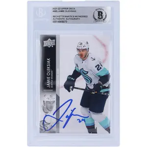 Jamie Oleksiak Seattle Kraken Autographed 2021-22 Upper Deck Extended Series #685 Beckett Fanatics Witnessed Authenticated Card - Fanatics Authentic Certified