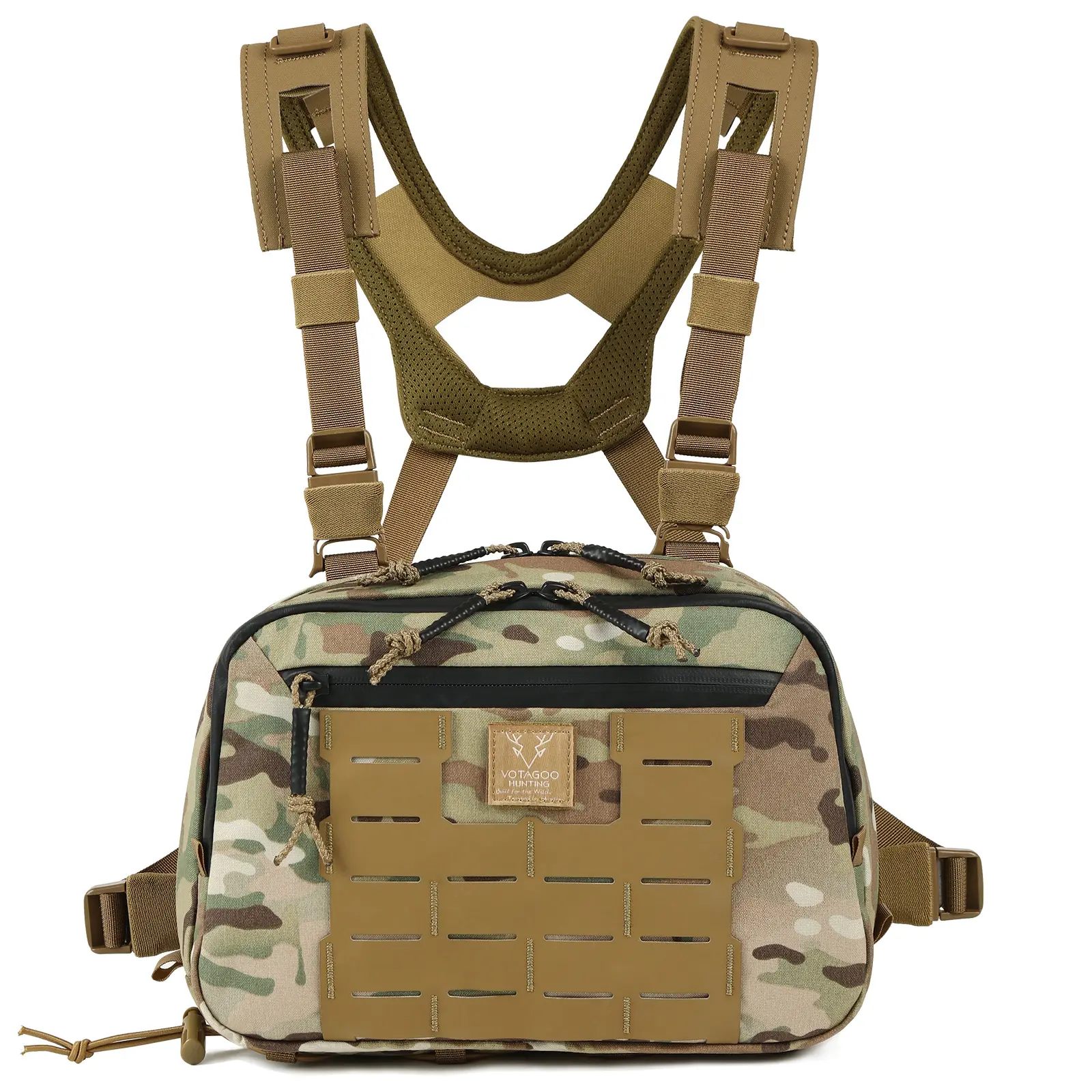 Tactical Chest Rig Bag, 3L Utility Hypalon Molle Chest Rig With Map ...
