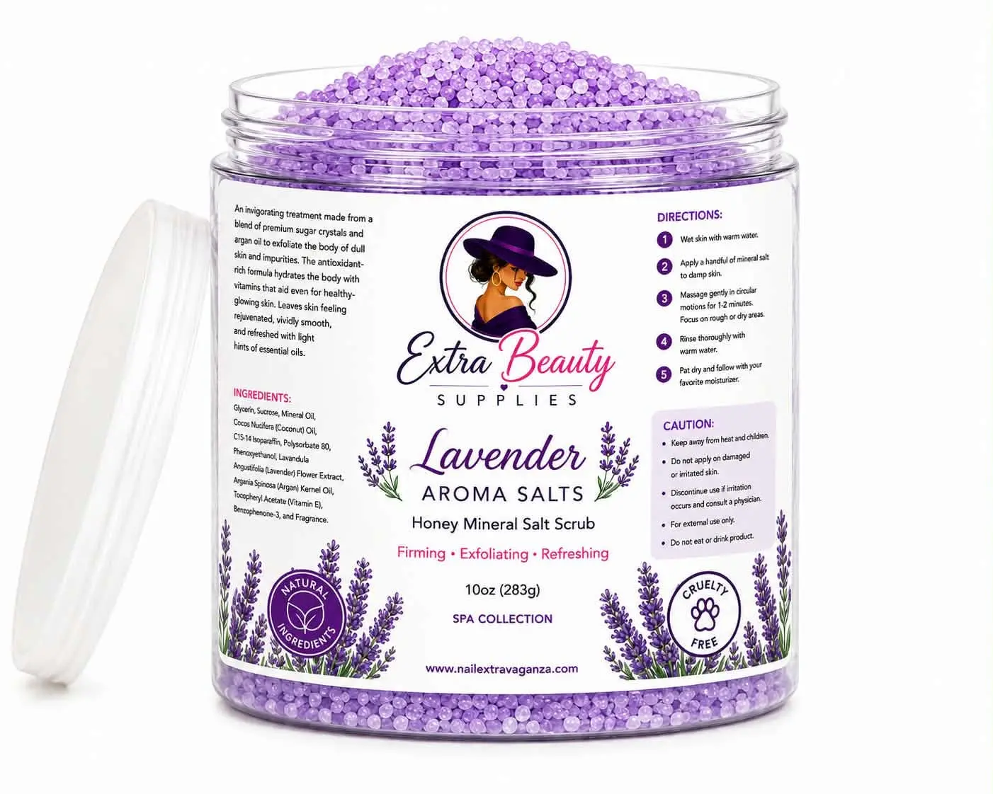 Lavander Honey Mineral Salt Scrub 10oz