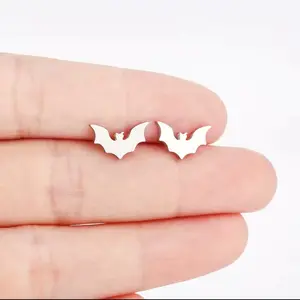 Hypoallergenic Stainless Steel Bat Earrings for Sensitive Ears