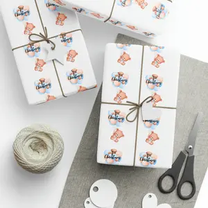 Boy 1st Christmas Balloon - Wrapping Paper - High Definition Print - Glossy Finish - Neatly Rolled for Perfect Delivery