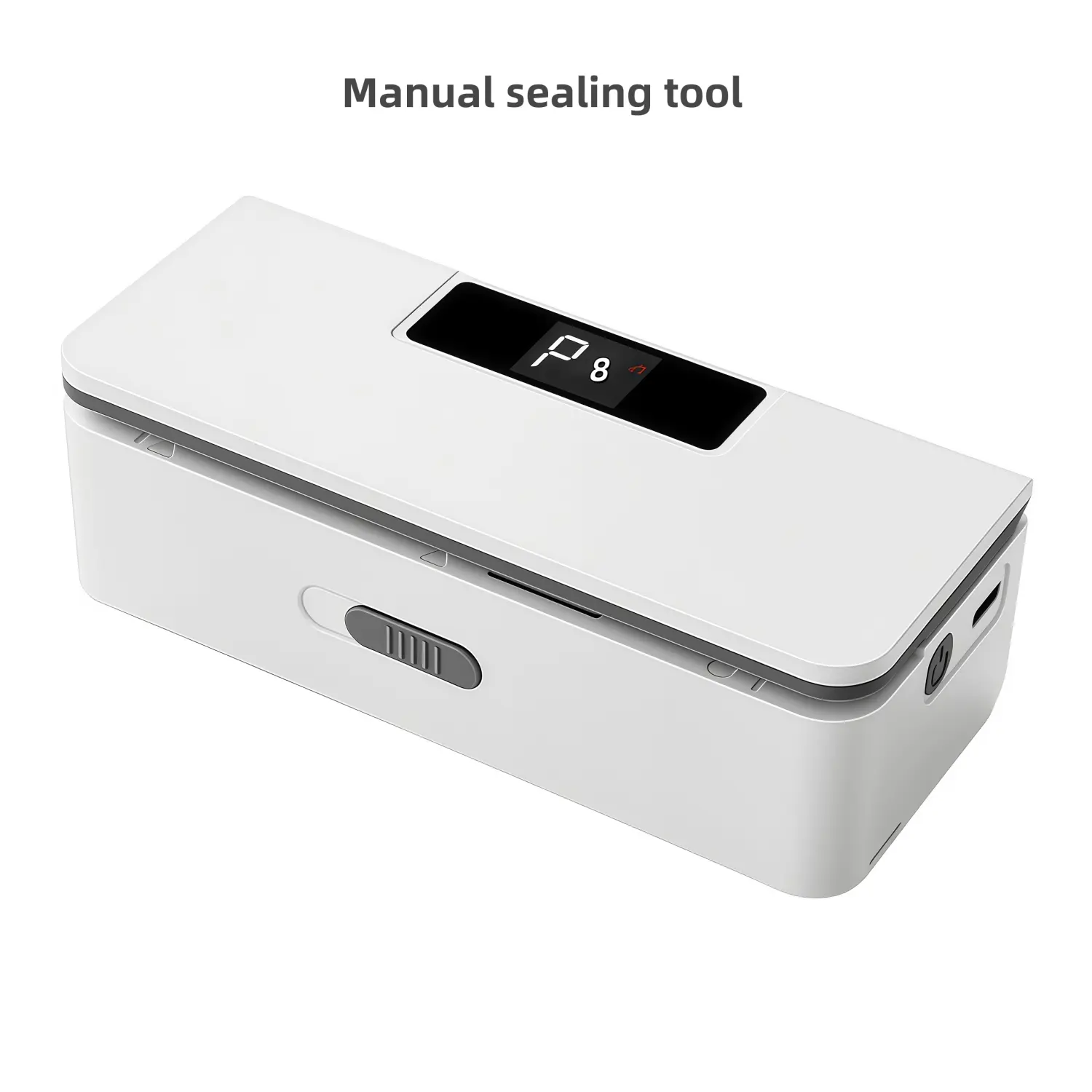 Handheld Size 8-Gear Adjustable Mini Bag Sealer, Rechargeable LED Power Display Seal & Cut Tool, Portable Resealer for Snack Chip Mylar Plastic Food Bags