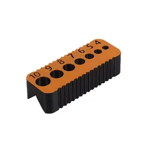 Plastic Drill Guide with 4-10mm Scales and Numbered Holes, Precision Drill Tool for Wood and Gypsum Board, Compatible with 4-10mm Drills