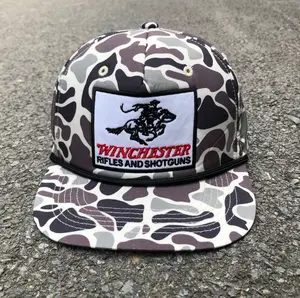 Rodeo Club Camo Patterned Hat Vintage Snapback Rope Hat