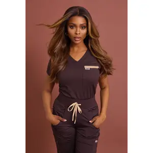 Aneesa Classic V-neck Scrub Top