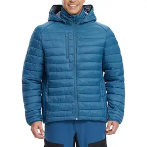 Men's Insulated Synthetic Down Puffer Jacket Winter Warm Coat Quilted Water Resistant Packable Hiking Camping