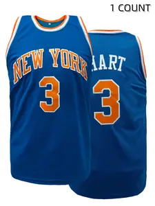 Premium Embroidered New York 3 Basketball Jersey, Soft Breathable Mesh Sports Shirt, Unisex Retro Athletic Uniform for All Occasions